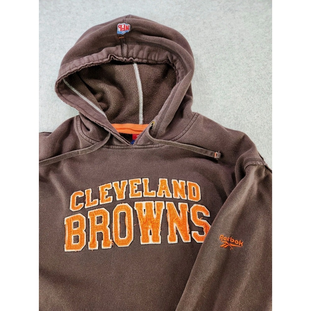 Reebok Cleveland Browns Vintage Hoodie NFL Football Gridiron Classics Mens Large